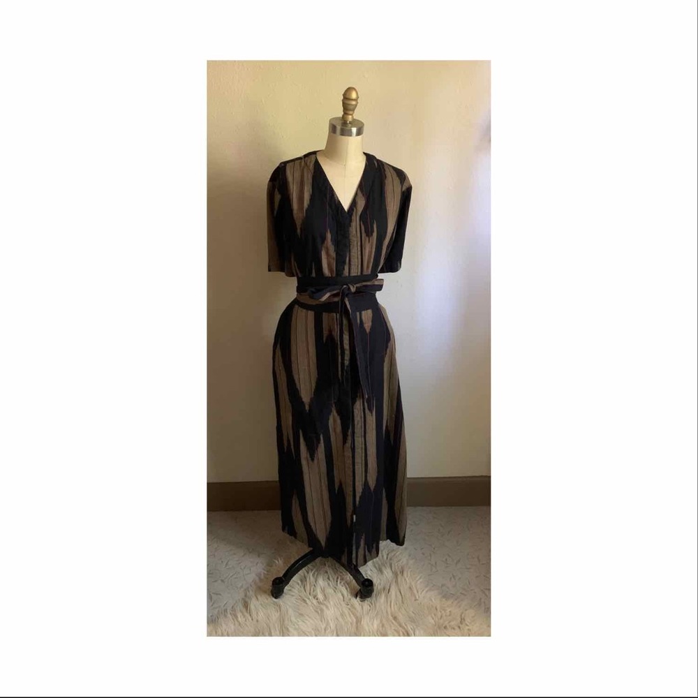 Artisan made print maxi dress with pockets